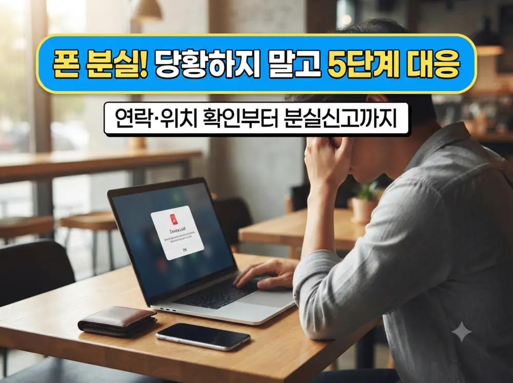 휴대폰을 잃어버린 뒤 통신사 분실신고를 하는 사용자
